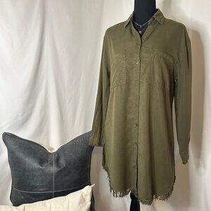 NWT Boutique‎ Shirt-Dress - Olive Green